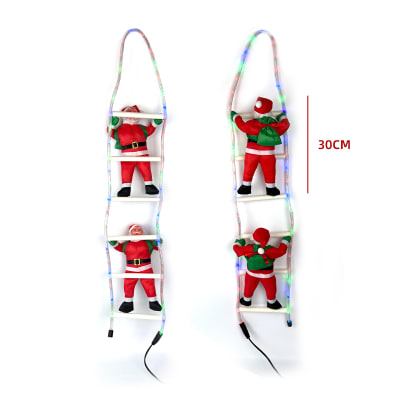 VIEJOS PASCUERO EN ESCALERA CON LUZ LED 30 CM1