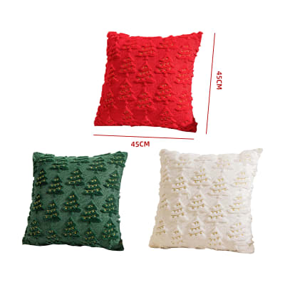 FUNDA COJIN NAVIDAD PINOS TEXTURA 45X45CM1