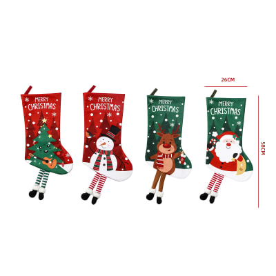 BOTA NAVIDAD CON PATITAS 48X26CM1