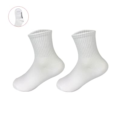 CALCETIN PARA NIÑO BLANCO ALGODON PEINADO PACK*3 SIN COSTURA1