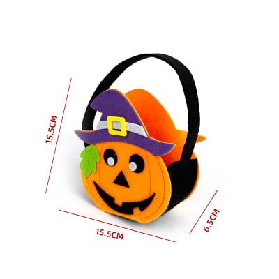 BOLSA DULCES HALLOWEEN CALABAZA PAÑOLENCI 15.5X6.5X15.5CM1