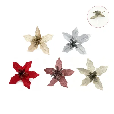 RAMA FLOR NAVIDEÑA 19 CM1