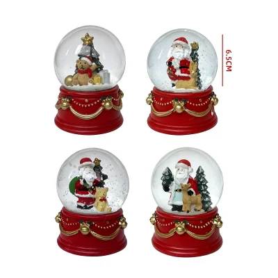 BOLA DE CRISTAL NAVIDAD 6.5 CM1