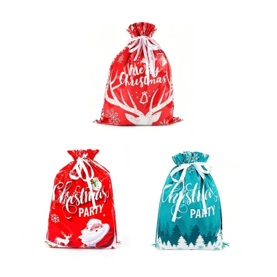 BOLSA NAVIDEÑA CON CORDON 44X571
