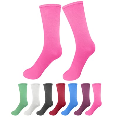 CALCETINES DE MUJER CORTE MEDIO COLOR LISO | 12 UNID1