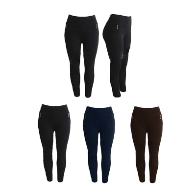 PANTALON DE MUJER AJUSTABLE LISO BOLSILLO CON CIERRE | 12 UNID1