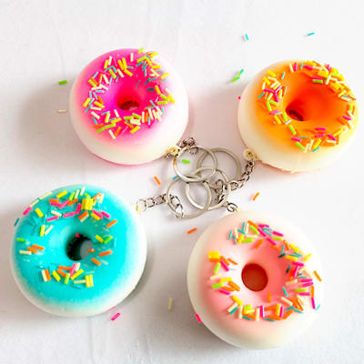 LLAVERO SQUISHY CON DISEÑO DONAS | 12 UNID1