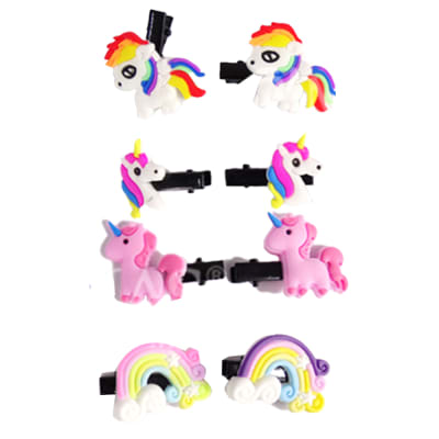 SET DE PINCHES PARA NIÑA MOTIVOS UNICORNIOS1
