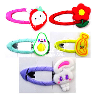 SET DE PINCHES PARA NIÑA FRUTAS Y ANIMALITOS1