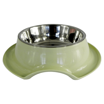 PLATO DE COMIDA PARA MASCOTA ACERO INOXIDABLE LISO 21.5X5CM | 12 UNID1