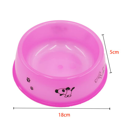 PLATO DE COMIDA PARA MASCOTA PLASTICO 18X5CM | 12 UNID1