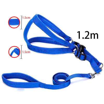 CORREA PARA MASCOTA COLOR LISO 1.2M / 1.5CM  | 12 UNID1