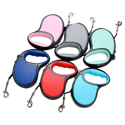 CORREA PARA MASCOTA EXTENSIBLE MOSQUETON COLOR LISO BORDE NEGROS 5M | 12 UNID1