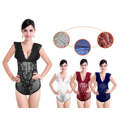 BODY ENCAJE CON MANGA LISO | 12 UNID1