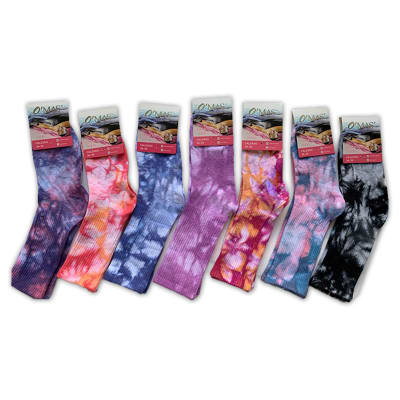 CALCETINES DE MUJER CORTE MEDIO TIE DYE TALLA 36-39 | 12 UNID1