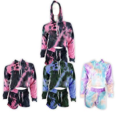 CONJUNTO MUJER SHORT Y POLERÓN TIE DYE | 12 UNID1