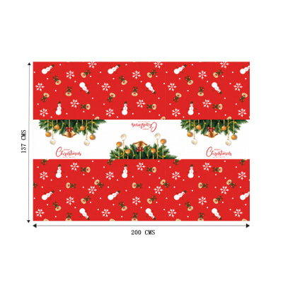 MANTEL NAVIDAD MUÑECO DE NIEVE POLIESTER 137X200CM 1