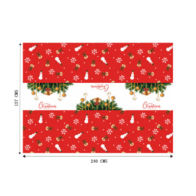 MANTEL NAVIDAD MUÑECO DE NIEVE POLIESTER 137X240CM1