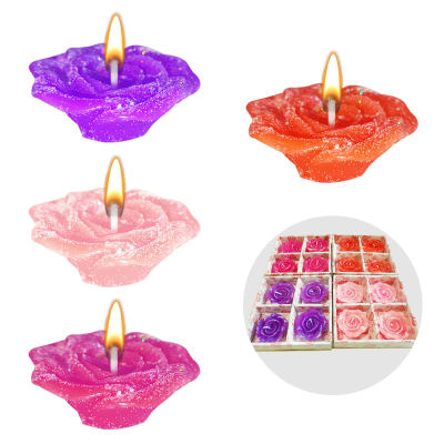 SET 4 VELA ROSA 5CM1