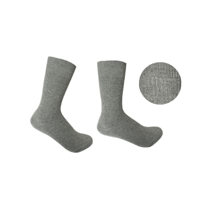 CALCETINES ESCOLAR CORTO GRIS ACRILICO TALLA 11-12 | 12 UNID1