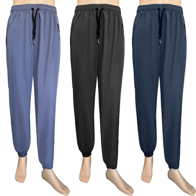 PANTALON DE HOMBRE BUZO COLOR LISO CON CIERRE Y CORDONES AJUSTABLES | 12 UNID1