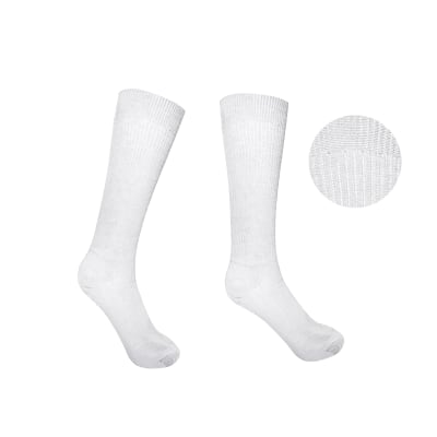 CALCETINES ESCOLAR LARGA BLANCO ACRILICO TALLA 5-6 | 12 UNID1
