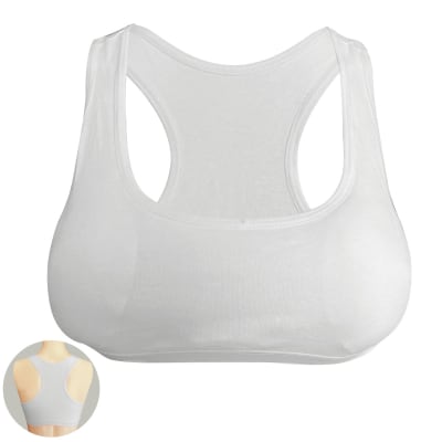 PETO CON RELLENO LISO COLOR BLANCO JUVENIL NIÑA1