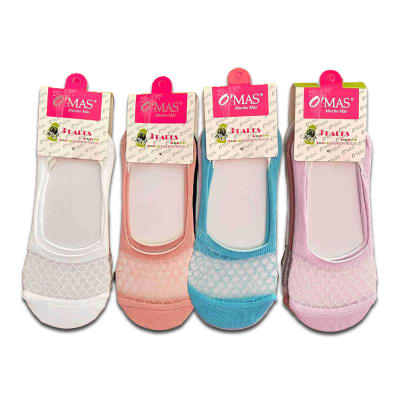 CALCETINES DE MUJER INVISIBLE CON DISEÑO | 12 UNID1