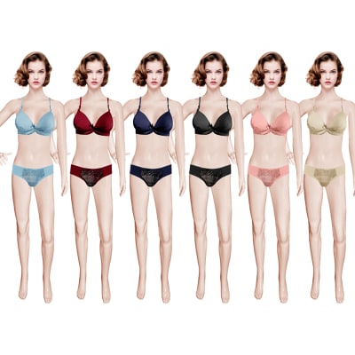 CONJUNTO DE SOSTÉN COPA A Y CALZÓN SURTIDO | 12 UNID1