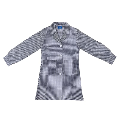 DELANTAL ESCOLAR CUADROS POLIAMIDA TALLA 14/16/S-M | 12 UNID1