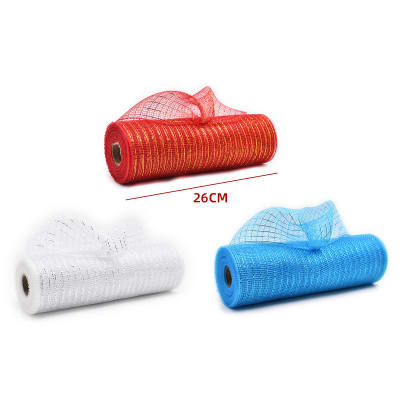 ROLLO DE MALLA CINTA DE NAVIDAD 26CM X 9.1M1