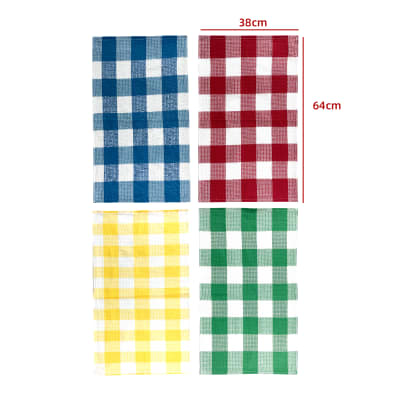 PAÑO DE COCINA CUADRILLE CUADROS BLANCOS 38X64CM1