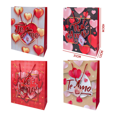 BOLSA DE REGALO 3D TE AMO 40X12X31CM1