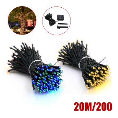 GUIRNALDA DE LUCES 200 LUCES LED SOLAR 20M1