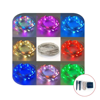 CINTA DE LUCES 100 LUCES LED SOLAR 10M1