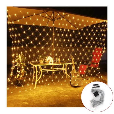 RED DE 144 LUCES SOLARES 2X2M1