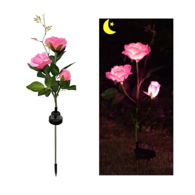 LAMPARA SOLAR ROSA 3 TALLOS 80CM1