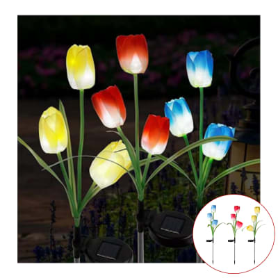 LAMPARA SOLAR TULIPAN 80CM1