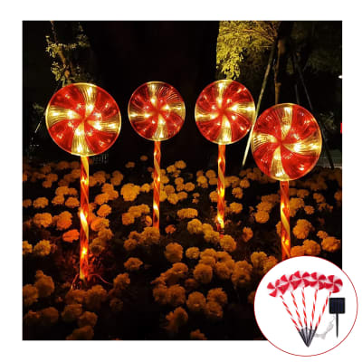 LAMPARA SOLAR DULCES DE NAVIDAD 46CM1