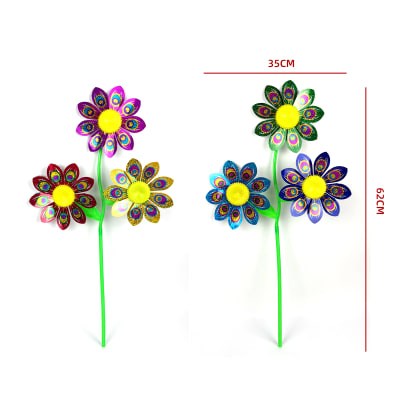 REMOLINO DE VIENTO 3 REMOLINOS FLOR 35X62CM1