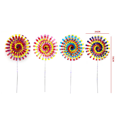 REMOLINO DE VIENTO MOLINO MULTI COLOR CON LUCES LED 34X70CM1