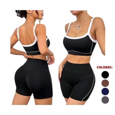 CONJUNTO 2 PCS DEPORTIVO PETO + SHORT TALLAS M-L-XL-2XL1