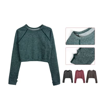 Polera Corta Deportiva Mujer Manga Larga Surtidas | 12 UNID1