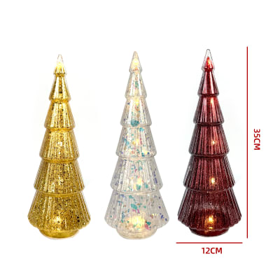 ADORNO NAVIDAD ARBOL LUZ LED PLASTICO 12X35CM1