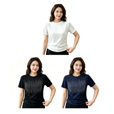 POLERA MUJER STRASS LINEAS  M L XL 2XL1