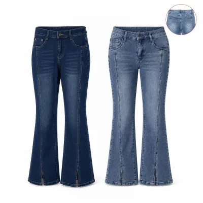 JEANS FLARE ABERTURA DELANTERA MUJER 38 40 42 441