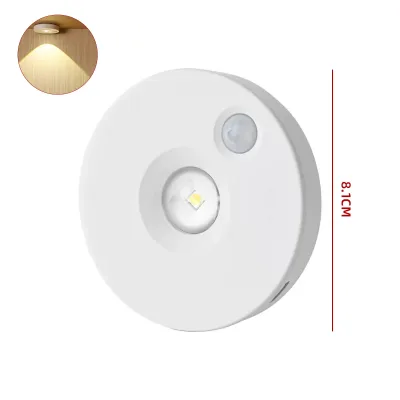 LUZ NOCTURNA REDONDA SENSORIAL RECARGABLE USB 8.1X8.1X1.4CM1