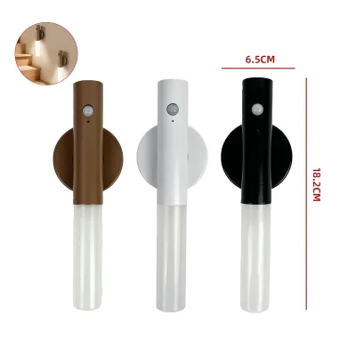 LAMPARA  SENSORIAL RECARGABLE USB EFECTO MADERA 18.2X6.5CM1