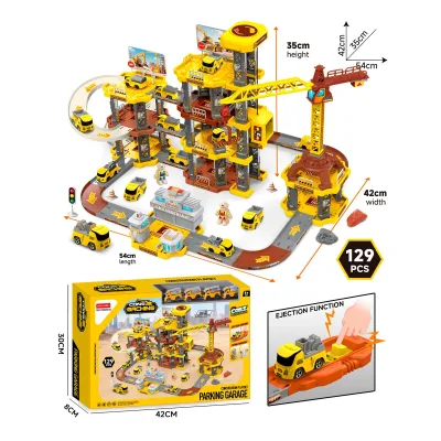 SET GARAJE CONSTRUCCION CON PISTA Y VEHICULOS 129PCS1