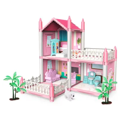 CASA DE MUÑECAS MODERNA CON MUEBLES1